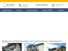 Tablet Screenshot of bluemel-immobilien.at